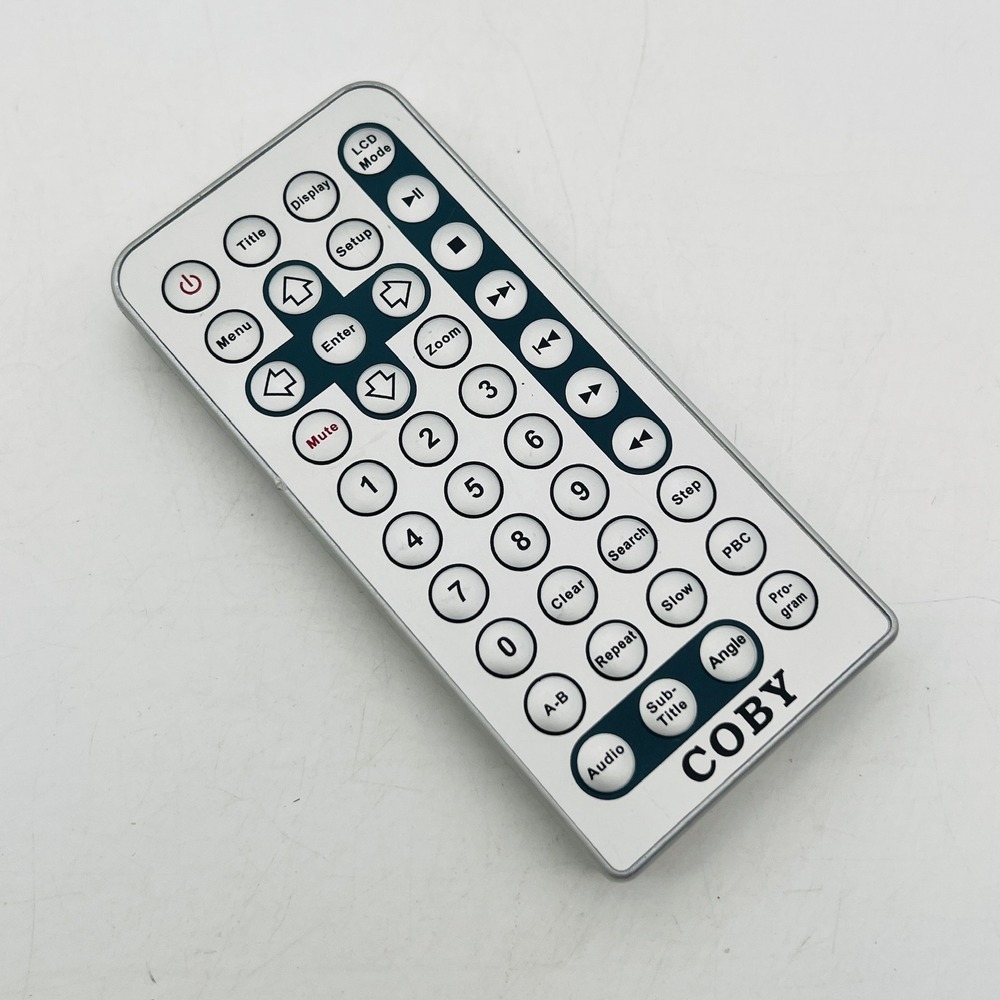 Coby JX-2001D Remote Control Silver for DVD Player Media LCD Mode
